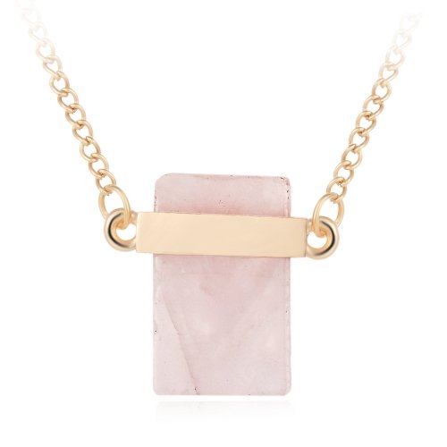 Halsband - Marmor marble rosa sten -...