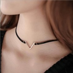 V Choker - Guldig 