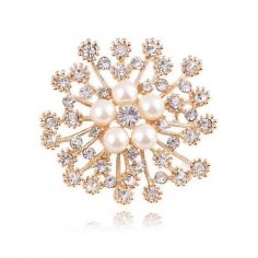 Blomma Formad Strass /...