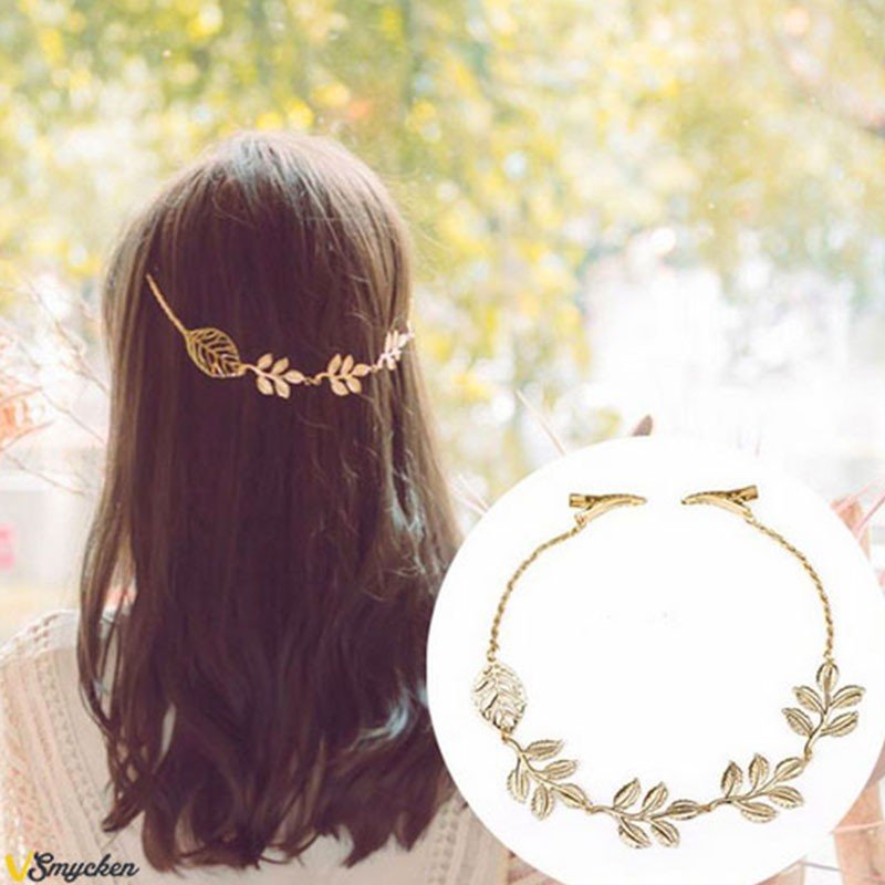 Leaf Hair Accessories Elegant Golden...