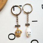 köp billiga nyckelringar - 2 st Cookies biscuits and Milk nyckelringar Best friends - billiga accesoarer