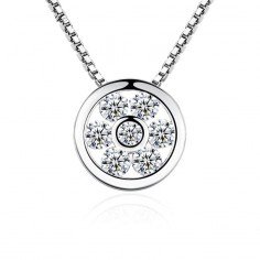 köp billiga halsband - billiga smycken - Äkta 925 Silver Cubic Zirkon rosa Diamanter Halsband online - köp silver smycken