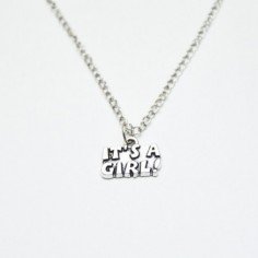 It's a girl - halsband Silver