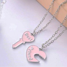 BFF Best Friends Två delar rosa halsband 2st 2